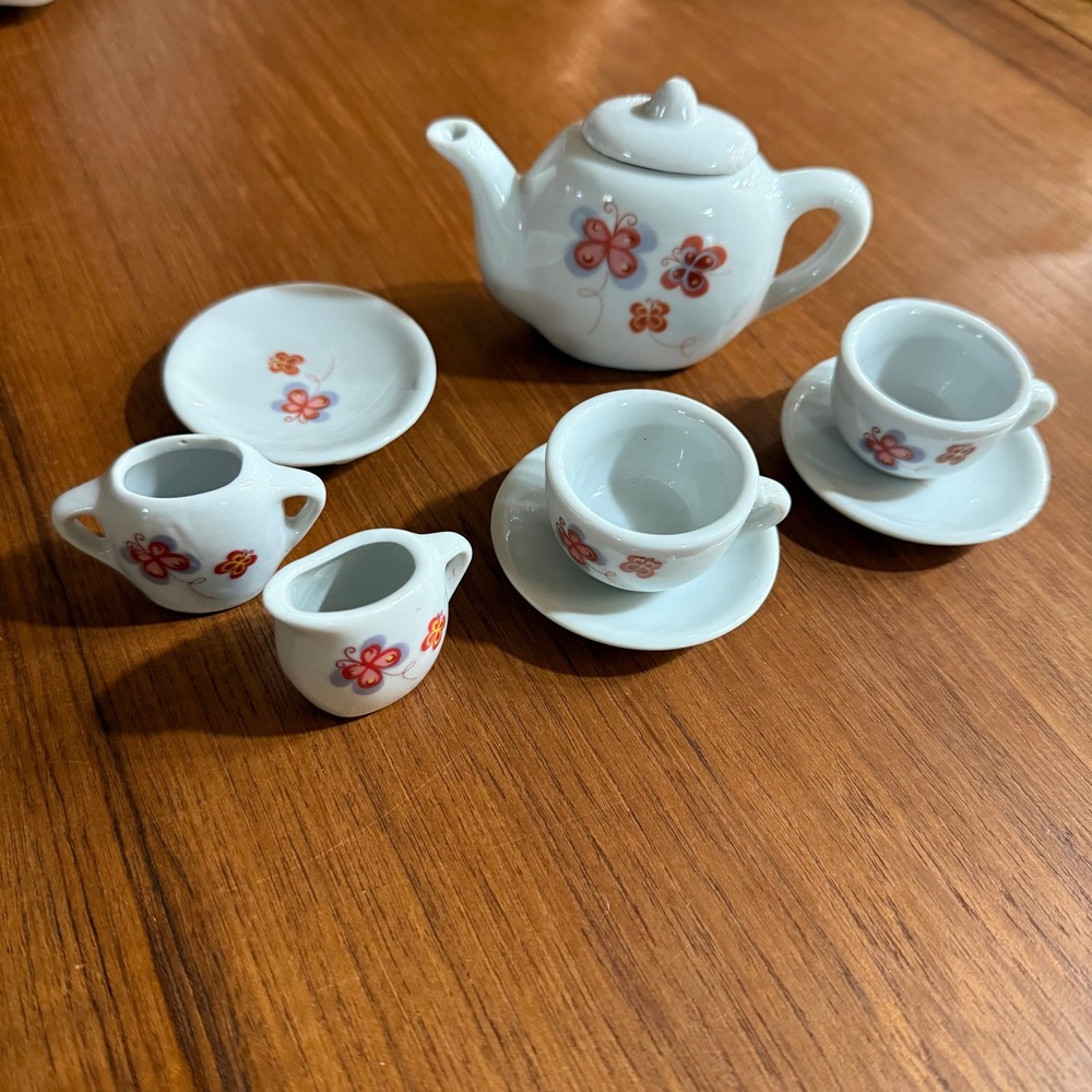 Mini Ceramic‎ Butterflies Play Tea Set
